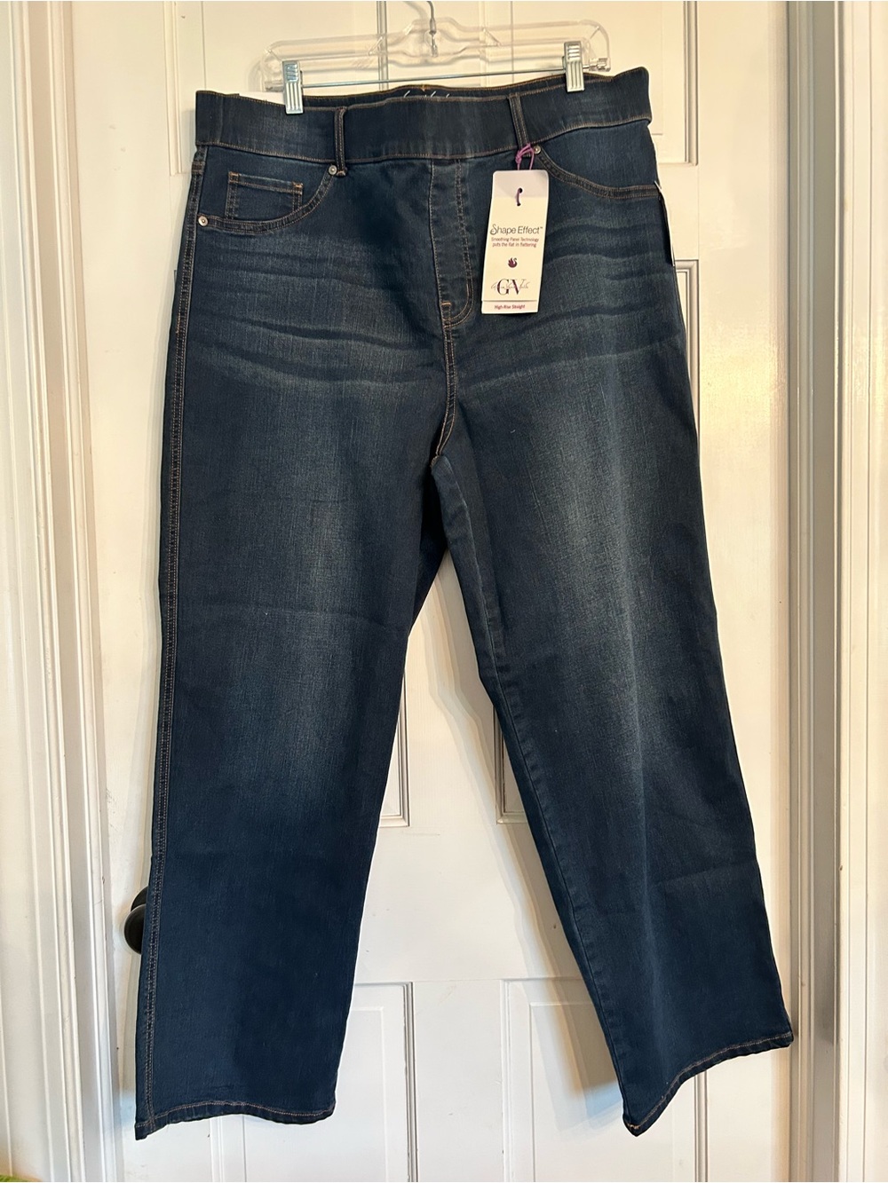 Gloria Vanderbilt Dark Blue Straight-Leg Stretch Jeans